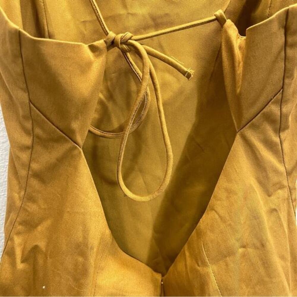 Anthropologie‎ Maeve Drop Wrap Mini Dress Brown Backless - Picture 6 of 10